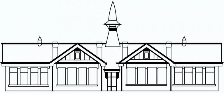 Black outline of a building.